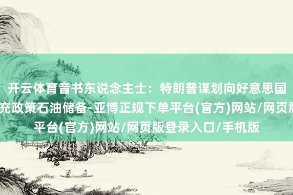 开云体育音书东说念主士：特朗普谋划向好意思国国会寻求资金以补充政策石油储备-亚博正规下单平台(官方)网站/网页版登录入口/手机版