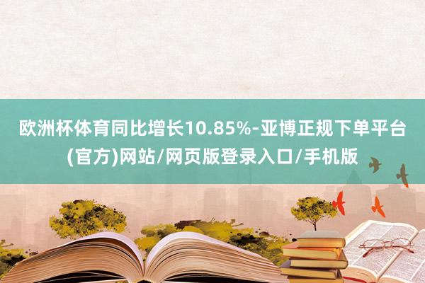 欧洲杯体育同比增长10.85%-亚博正规下单平台(官方)网站/网页版登录入口/手机版