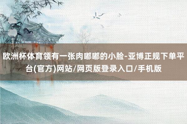 欧洲杯体育领有一张肉嘟嘟的小脸-亚博正规下单平台(官方)网站/网页版登录入口/手机版