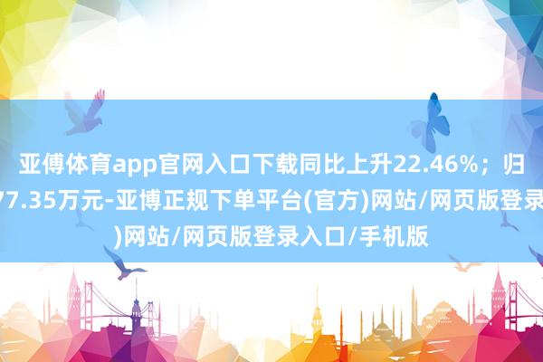 亚傅体育app官网入口下载同比上升22.46%；归母净利润7377.35万元-亚博正规下单平台(官方)网站/网页版登录入口/手机版