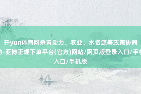 开yun体育网杀青动力、农业、水资源等政策协同鼓动-亚博正规下单平台(官方)网站/网页版登录入口/手机版