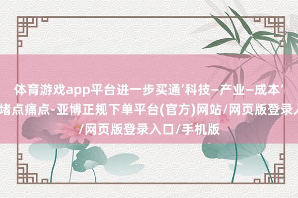 体育游戏app平台进一步买通‘科技—产业—成本’良性轮回的堵点痛点-亚博正规下单平台(官方)网站/网页版登录入口/手机版