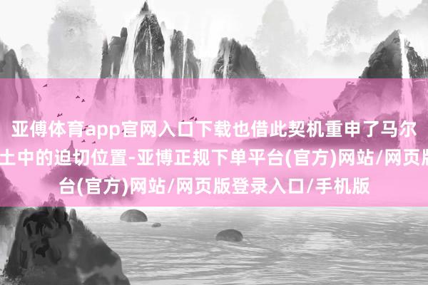 亚傅体育app官网入口下载也借此契机重申了马尔代夫在中国酬酢疆土中的迫切位置-亚博正规下单平台(官方)网站/网页版登录入口/手机版