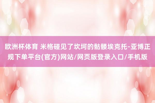 欧洲杯体育 米格碰见了坎坷的骷髅埃克托-亚博正规下单平台(官方)网站/网页版登录入口/手机版