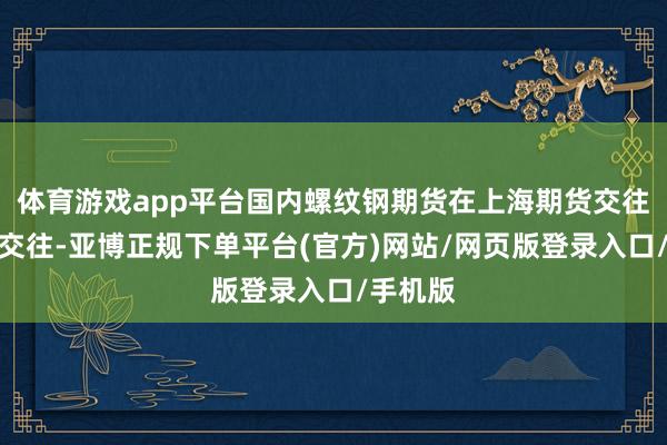 体育游戏app平台国内螺纹钢期货在上海期货交往所上市交往-亚博正规下单平台(官方)网站/网页版登录入口/手机版